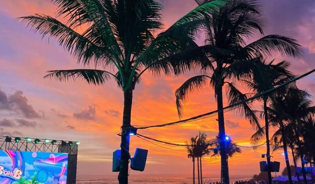Dance floor and party crowd at Atlas Beach Club in Berawa, Canggu