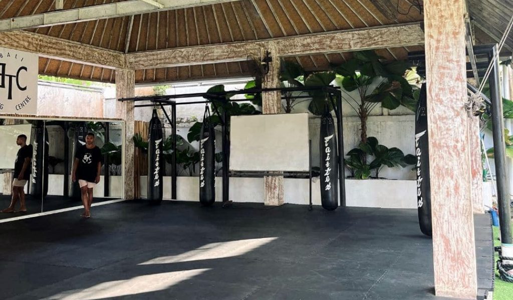 Outdoor fitness area at Bali Training Center Uluwatu.