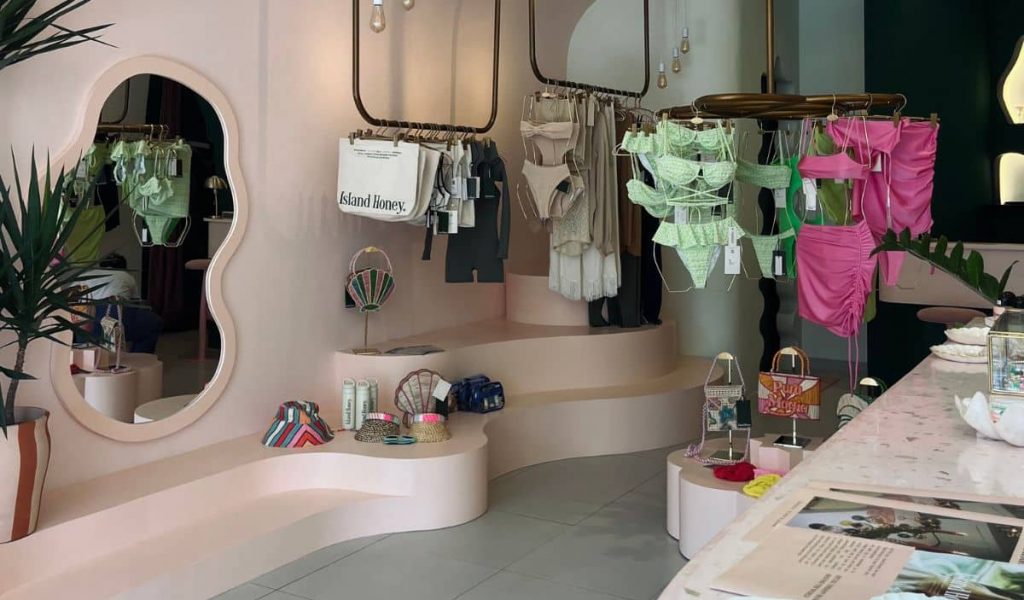 Island Honey boutique interior with curated fashion and accessories