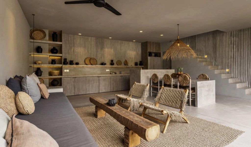 The Konkrete – Industrial Living Space Industrial-style living room at The Konkrete